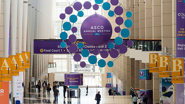 One of the main lobbies at the ASCO conference 2016 (photo: ASCO/Todd Buchanan 2016)