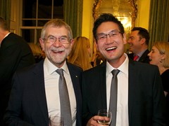 Ian Judson and Paul Huang at 10 downing st content