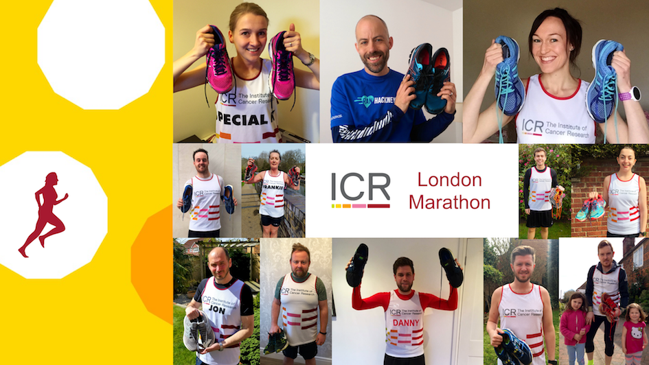 Some of the Team ICR runners for the 2016 London Marathon