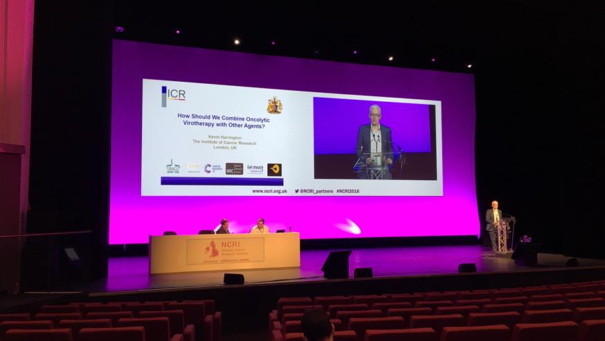 Professor Kevin Harrington presents about virotherapy at NCRI 2016
