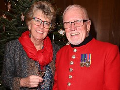 Prue Leith and William K Gorrie at Carols from Chelsea event