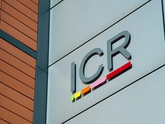 The ICR logo on the Brookes Lawley Building
