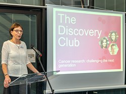 Discovery Club members meet next generation of cancer researchers
