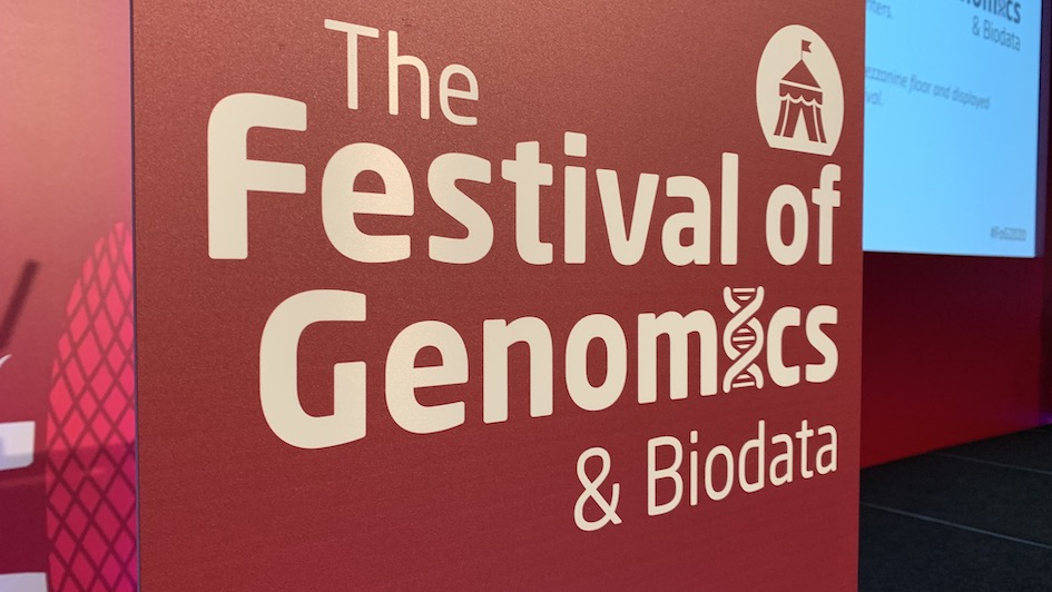 Festival of Genomics 2020 conference sign