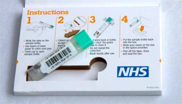 FIT supplied by the NHS for blood tests - image for Maxine Lam science writing prize blog entry