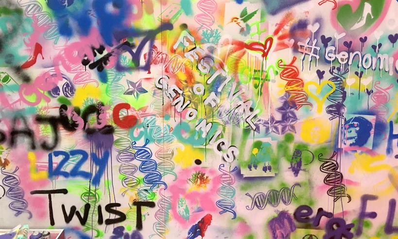 Genomic graffiti art on display at Festival of Genomics conference