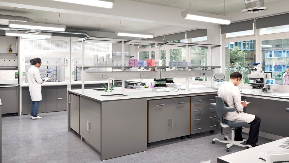 Innovation Gateway laboratories interior view (CGI image)