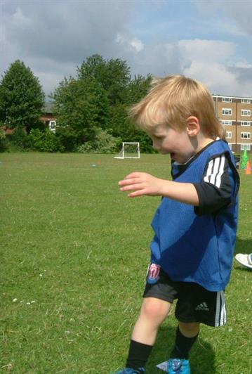 Lucas playing football