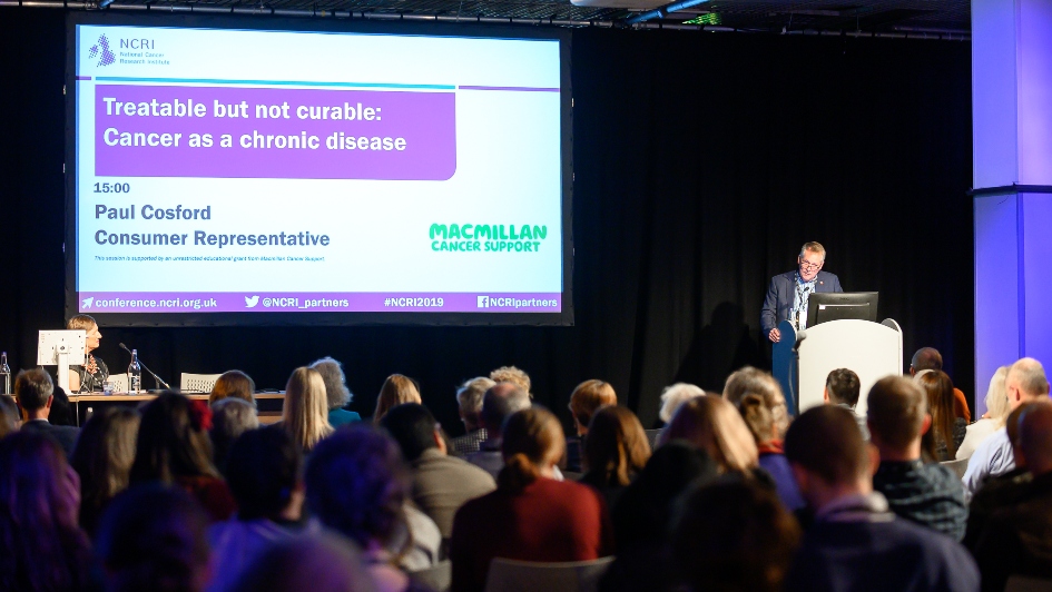Paul Cosford speaking at NCRI Cancer Conference 2019