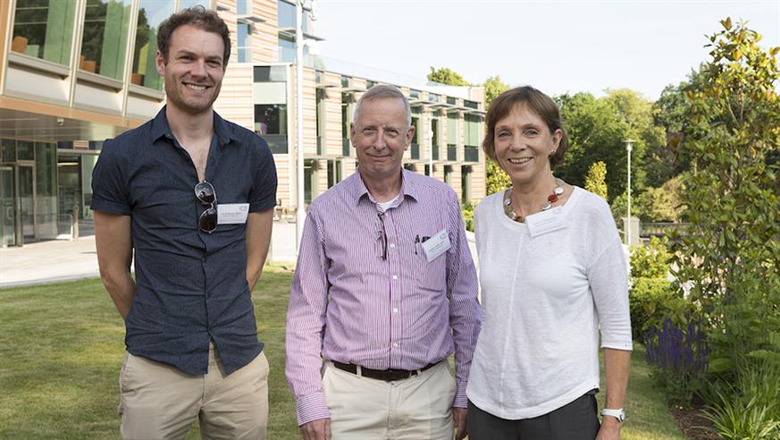 Professor Keith Jones (centre) with Dr Chris Milton and Professor Clare Isacke 