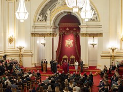 The Queen's Anniversary Prize ceremony inside the Palace