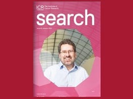 Cover of Search magazine from January 2020 with a smiling scientist on the front